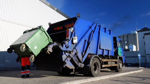 Business owner managing waste disposal in South London